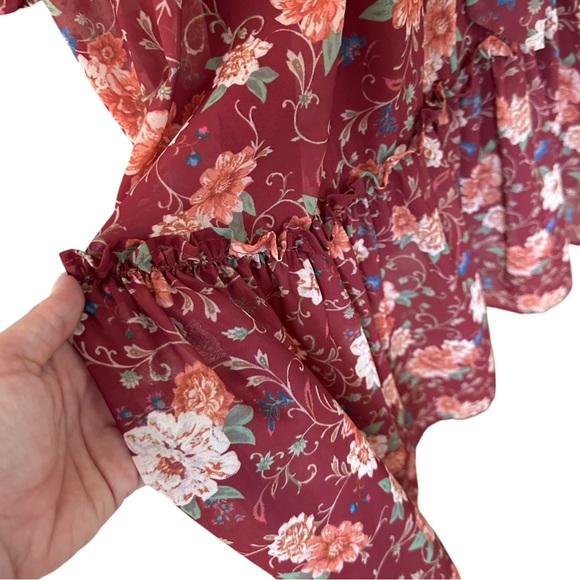 NWT Baltic Born Floral Smocked Midi Dress | Balloon Sleeves | Fall | 1X X-Large - Picture 11 of 16